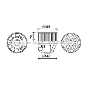 PRASCO El-motor, kabineblæser FD8613