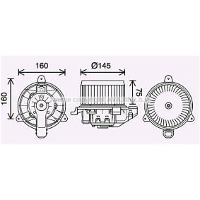 PRASCO El-motor, kabineblæser FD8626