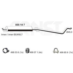 alkuperäiset Peugeot 406 ERNST Keskiäänenvaimentaja 055147