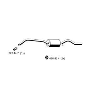 original Mercedes-Benz GL ERNST Ljuddämpare 350020