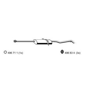 original Mercedes-Benz GL ERNST Ljuddämpare 351218