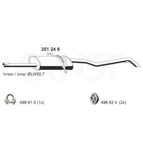 d'origine Mercedes-Benz VIANO ERNST Silencieux arrière 351249