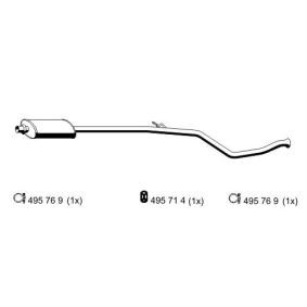 alkuperäiset Peugeot 406 ERNST Keski äänenvaimennin 505024