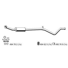 Costo marmitta centrale PEUGEOT 206 ERNST 505055