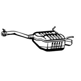 VEGAZ Endschalldämpfer hinten, Länge: 850mm MS-386