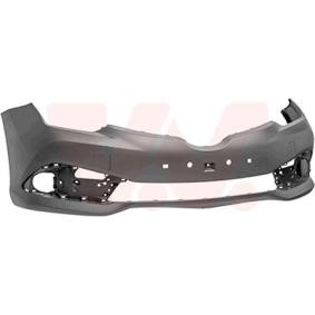 VAN WEZEL Stoßstange vorne, schwarz, für Fahrzeuge mit Einparkhilfe, für Fahrzeuge ohne Einparkhilfe, für Fahrzeuge mit Parkassistenzsystem, für Fahrzeuge ohne Parkassistenzsystem, glatt, lackierbar 5315570