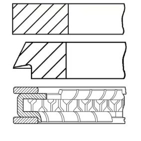 GOETZE ENGINE Jeu de segments de pistons 08-408100-00