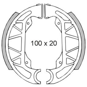 RMS Remblok / voering, trommelrem 22 512 0360