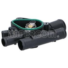 ORIGINAL IMPERIUM Coolant Flange Plastic, with gasket/seal, with sensor, with thermostat 90619