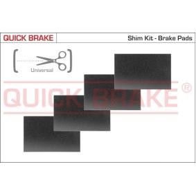 QUICK BRAKE Antiknirkefolie, bremsebelegg (bakplate) W1299