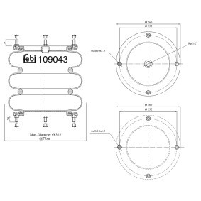 FEBI BILSTEIN Luftbelg, fjæring 109043