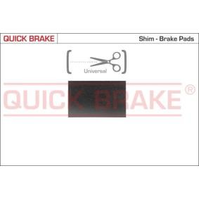QUICK BRAKE Lámina antichirrido, guarnición freno (placa anterior) 2889W