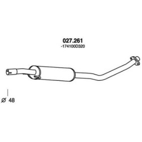 PEDOL Silencieux intermédiaire 027.261