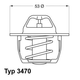 WAHLER Termostat, kjølemiddel 3470.89D50