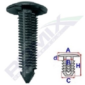 ROMIX Kit de clip de fixation, carrosserie B22042