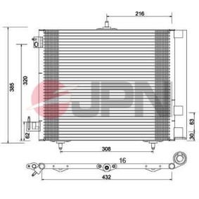 JPN Kondensator, klimaanlæg 60C9090-JPN