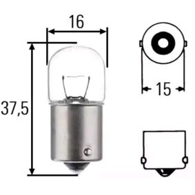 MAGNETI MARELLI Lyspære, nummerskiltlys 24V 5W, R5W BA15s 004627100000