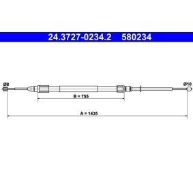 ATE Cable de freno de mano 24.3727-0234.2
