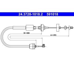 ATE Câble d'embrayage 24.3728-1018.2