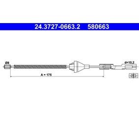 ATE Câble de frein à main 24.3727-0663.2