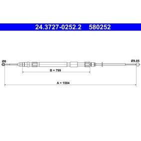 ATE Câble de frein à main 24.3727-0252.2