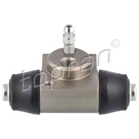 TOPRAN Radbremszylinder 19,1 mm, Hinterachse links, Hinterachse rechts, mit Entlüfterventil, Aluminium, für Fahrzeuge mit Trommelbremse an der Hinterachse 205 510