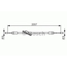 BOSCH Tautrekk, håndbremse 1 987 482 331