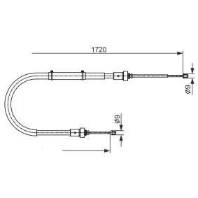 BOSCH Cable de freno de mano 1 987 482 411