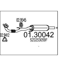 MTS Silenciador delantero 01.30042