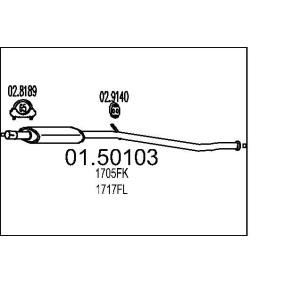 alkuperäiset Peugeot 406 MTS Keskiäänenvaimentaja 01.50103
