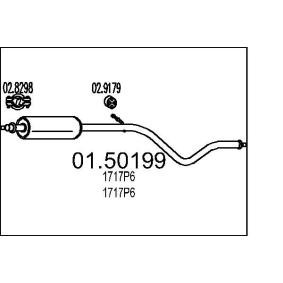Купить MTS Средний глушитель выхлопных газов 01.50199
