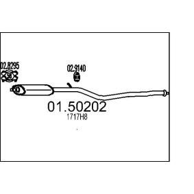 Купить MTS Средний глушитель выхлопных газов 01.50202