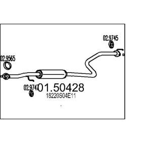 MTS Silencieux intermédiaire 01.50428