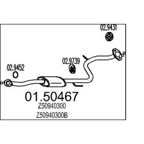 оригинальные Mazda CX-9 MTS Средний глушитель 01.50467