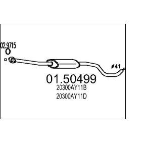 01.50499 silencieux intermédiaire MTS Nissan VANETTE