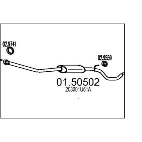 01.50502 MTS silencieux intermédiaire NISSAN VANETTE