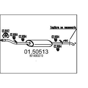MTS Silencieux intermédiaire 01.50513