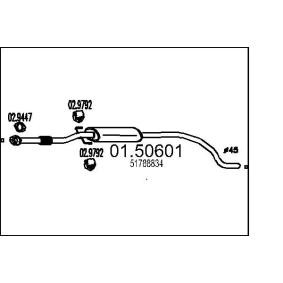MTS Silencieux intermédiaire 01.50601