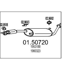 01.50720 silencieux intermédiaire MTS Nissan VANETTE
