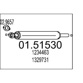 MTS Silencieux intermédiaire 01.51530