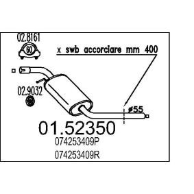 оригинальные Mazda CX-9 MTS Средний глушитель 01.52350