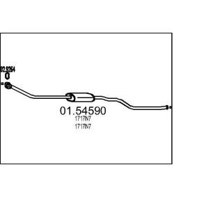 alkuperäiset Peugeot 406 MTS Keski äänenvaimennin 01.54590