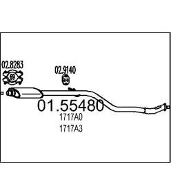оригинальные Peugeot 308 MTS Средний глушитель 01.55480