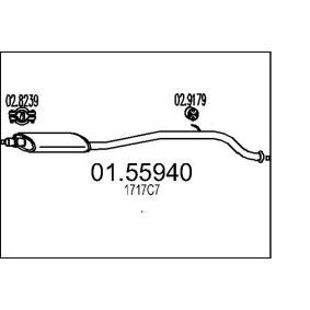 оригинальные Peugeot 308 MTS Средний глушитель 01.55940