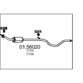 оригинальные Peugeot 308 MTS Средний глушитель 01.56020