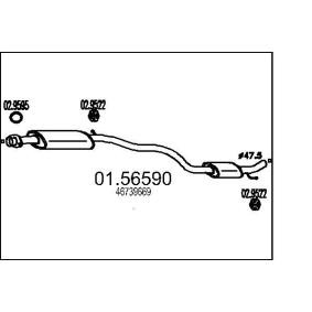 MTS Silencieux intermédiaire 01.56590