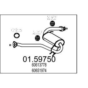 оригинальные Mazda CX-9 MTS Средний глушитель 01.59750