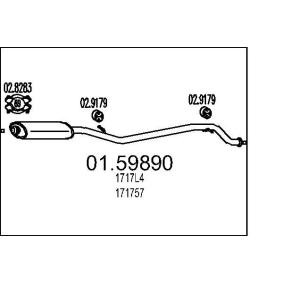 Купить MTS Средний глушитель выхлопных газов 01.59890