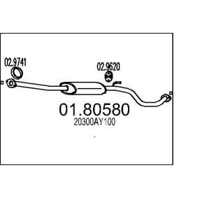 01.80580 silencieux intermédiaire MTS Nissan VANETTE