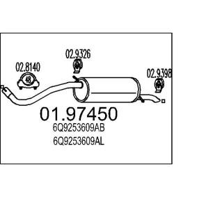 MTS Silencieux arrière 01.97450